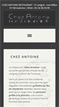 Mobile Screenshot of chez-antoine-restaurant.com