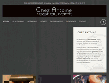Tablet Screenshot of chez-antoine-restaurant.com